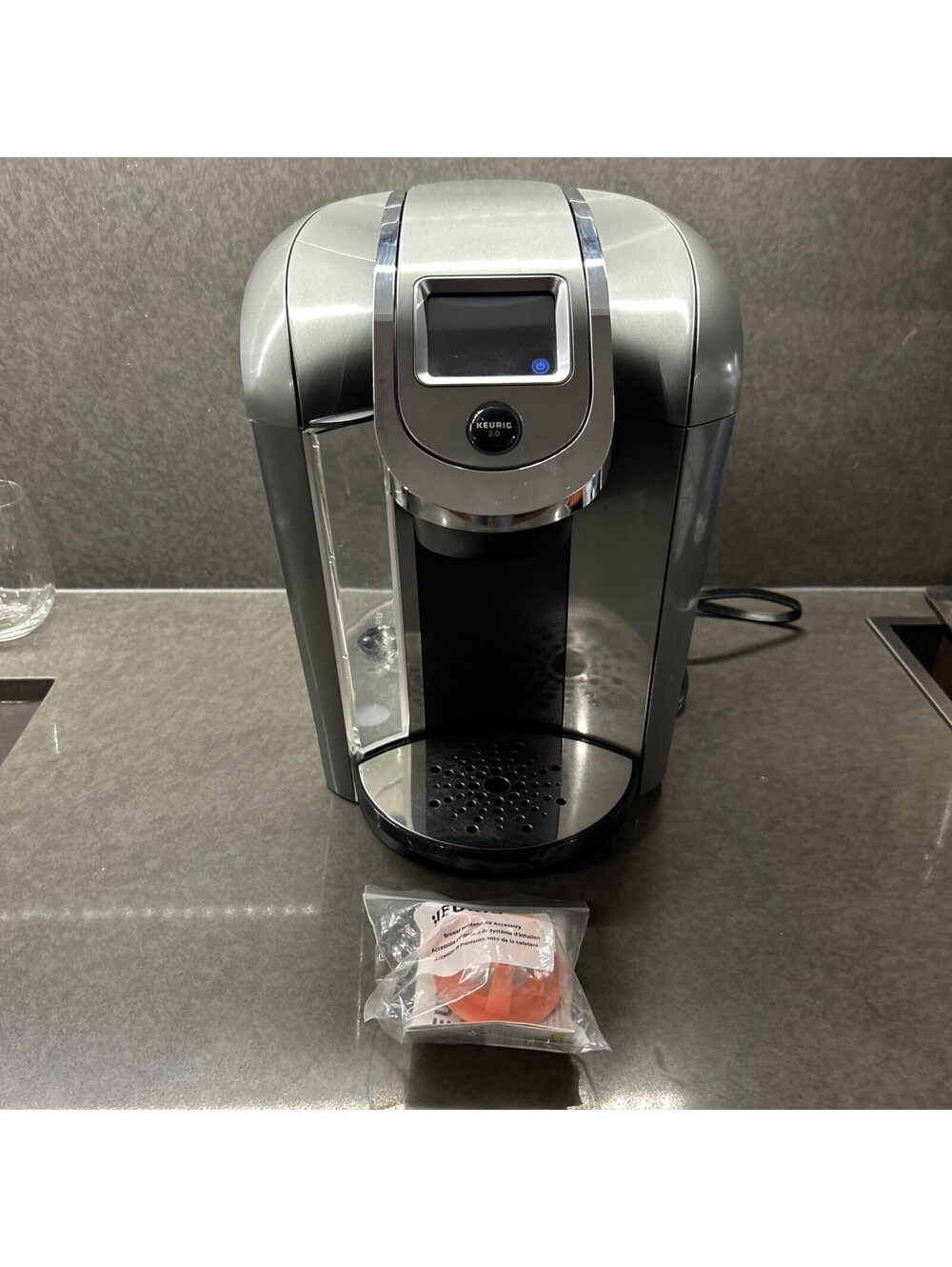 Keurig 2.0 K2.0-500 Touchscreen Digital Coffee Maker KCup Brewer Silver Tested